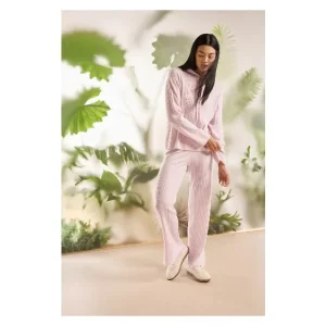 Sweat à capuche en maille côtelé femme