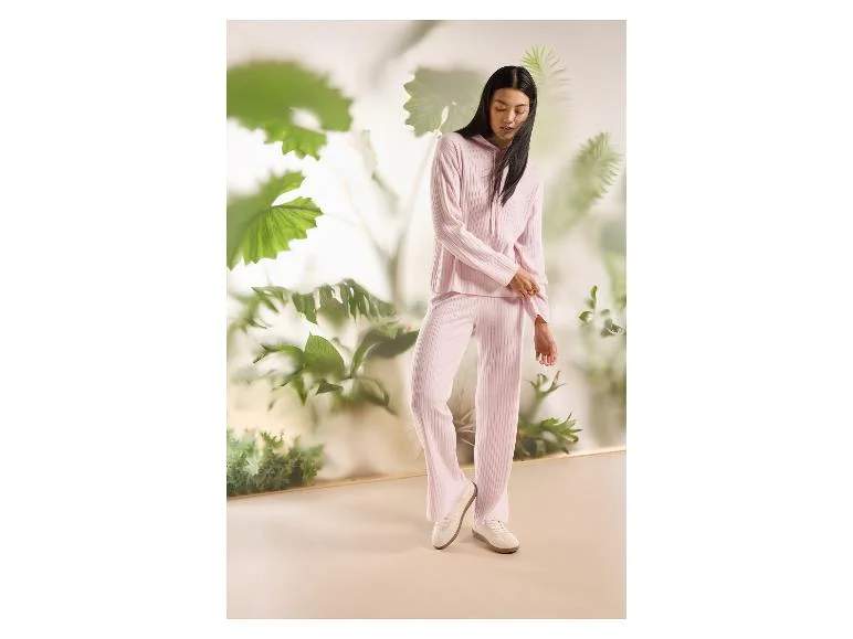 Sweat à capuche en maille côtelé femme