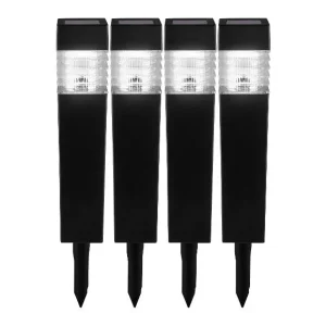 Lot de 4 balises solaires à LED