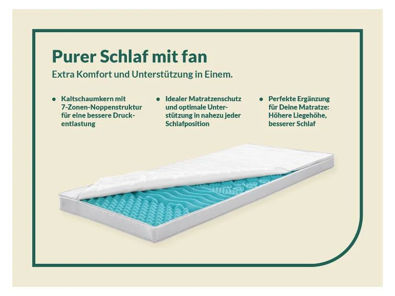 Surmatelas en mousse froide BIG KOMFORT PLUS, 7 zones - Image 4