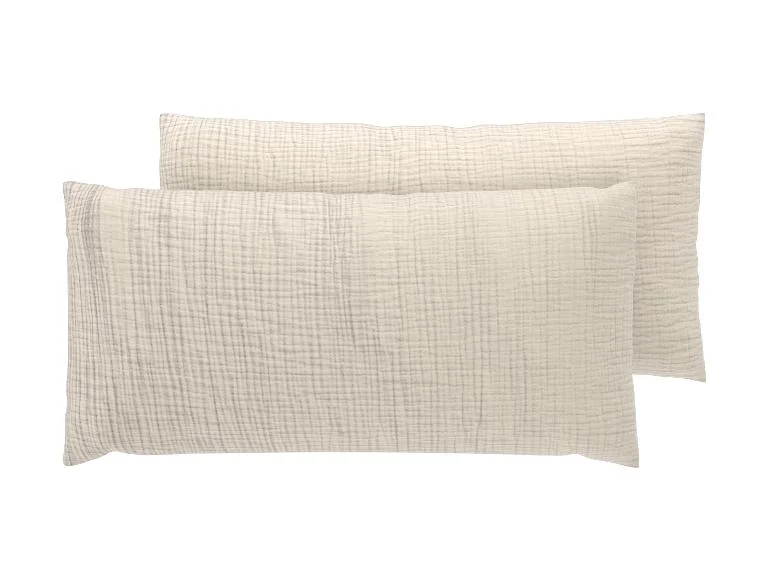 Lot de 2 taies d'oreiller en mousseline, 40 x 80 cm - Image 12