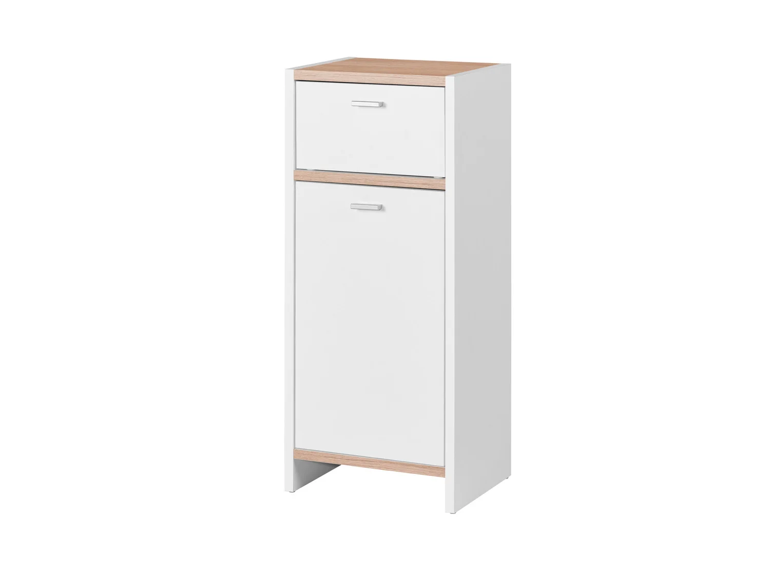 Meuble de salle de bains, 32 x 80,5 x 28 cm, blanc/imitation chêne - Image 6