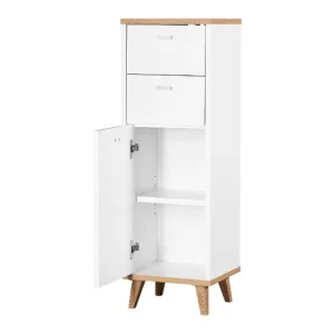 Meuble pour salle de bains Corfu, 32 x 96 x 28 cm, blanc/imitation chêne — SKU GKQGLHMKZV3QI36K6B