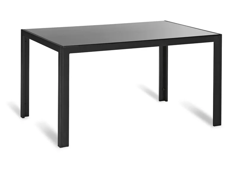 Table de jardin Houston en aluminium, noir - Image 4