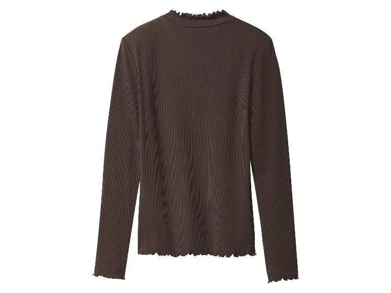 T-shirt côtelé à manches longues femme — SKU LGOC3V6170LQZXJMY - Image 2