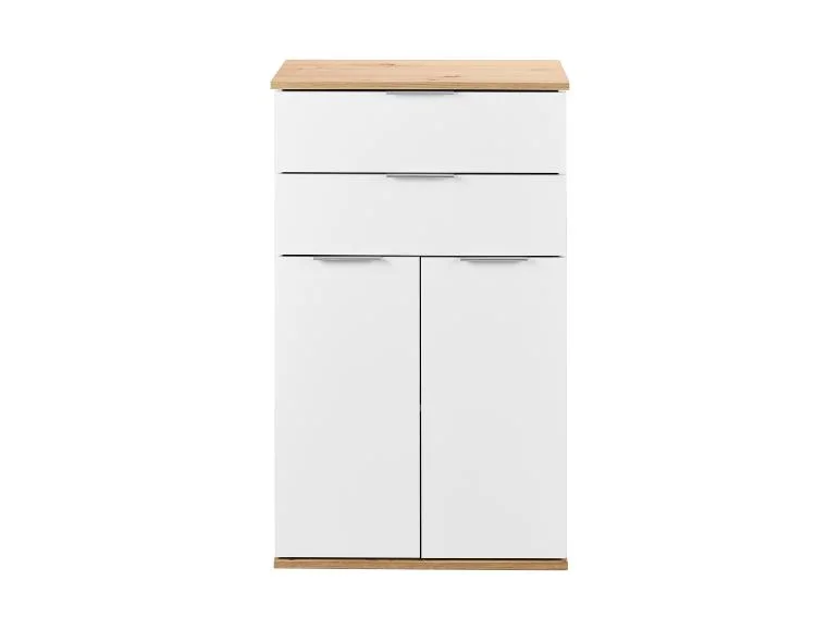 Meuble bas, 57,6 x 32,9 x 94,8 cm, blanc/imitation chêne - Image 4