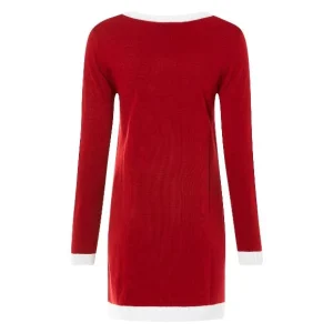 Robe en maille motif de noël femme