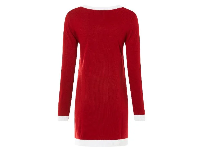Robe en maille motif de noël femme