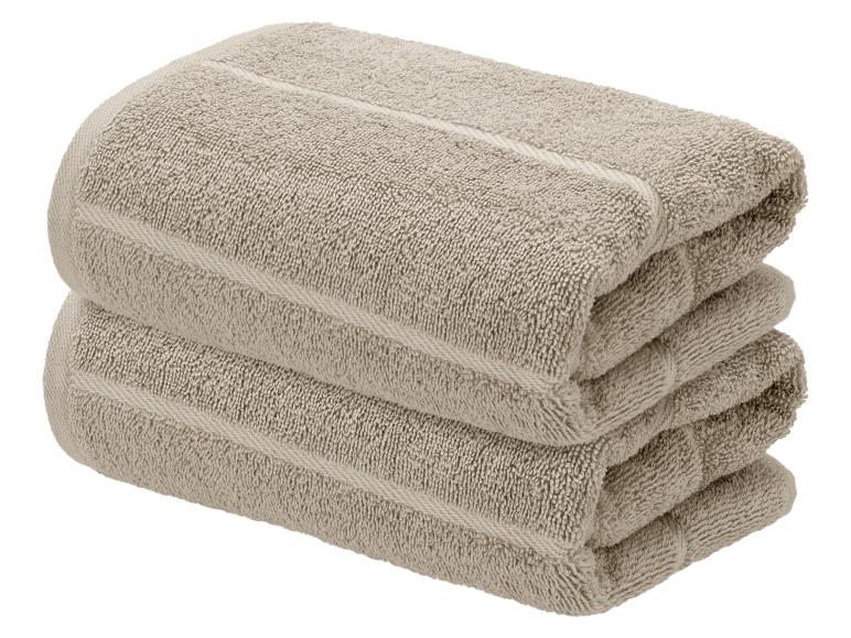 Lot de 2 serviettes de toilette en éponge, 50 x 100 cm — SKU XQ8GKUEXFCB52G2J7