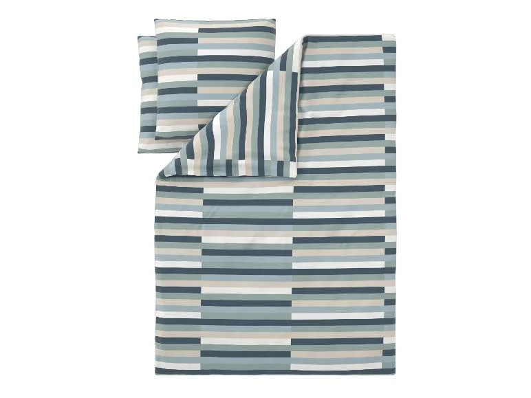 Parure de lit double face en satin microfibre, 240 x 220 cm - Image 3