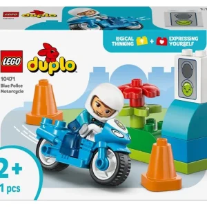 10471 Moto de police bleue