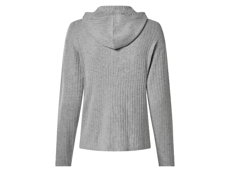 Sweat à capuche en maille côtelé femme - Image 8