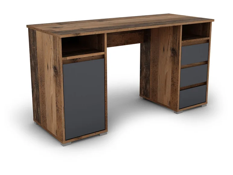 Bureau Lobo, avec rangements, 138 x 75 x 55 cm - Image 3