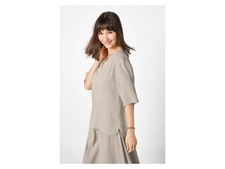 Blouse en mousseline femme — SKU V7A4IV1F2AE5U0KX3A - Image 2