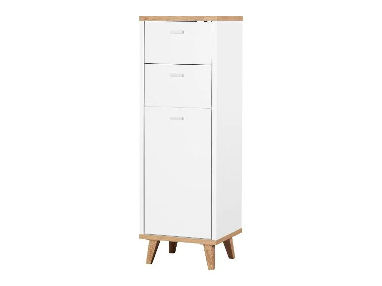Meuble pour salle de bains Corfu, 32 x 96 x 28 cm, blanc/imitation chêne — SKU 8FHX4FSFBNC7C3SB9