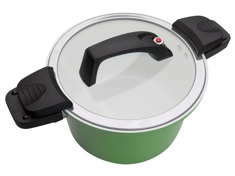 Casserole basse consommation GSW, couvercle en verre avec soupape à vapeur, en aluminium, revêtement anti-adhésif - Image 3