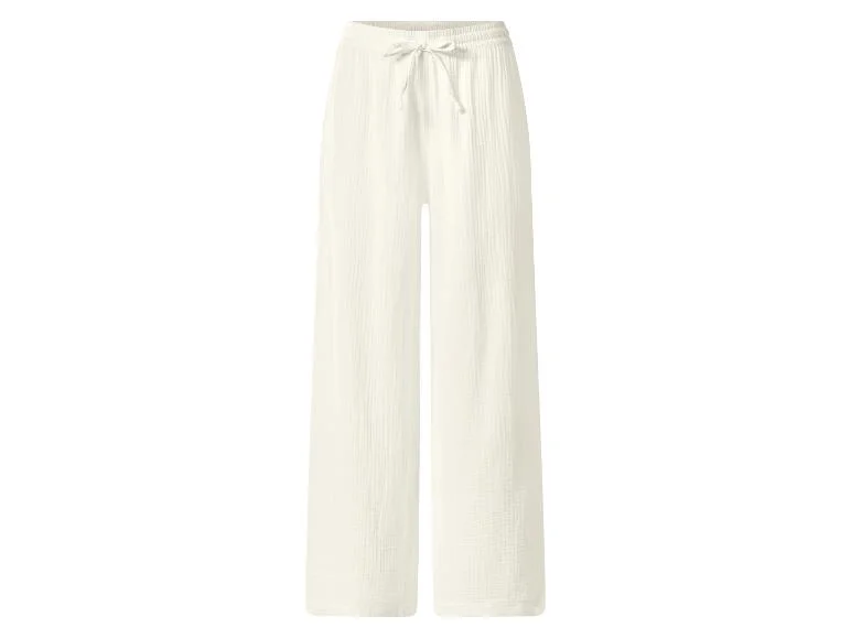 Pantalon large en mousseline femme