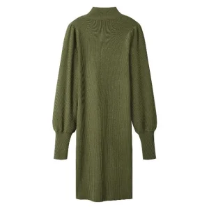Robe en maille côtelée femme — SKU 6HZAKA00LU8C79KVD4