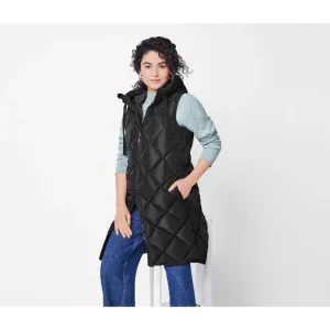 Doudoune longue sans manches — SKU X1005K831LPBA63CT0