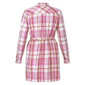 Chemise longue en flanelle femme