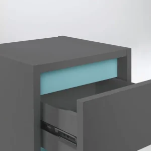 Armoire latérale de salle de bains Oslo, 32 x 99 x 30 cm, anthracite