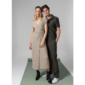 Robe midi effet froissée femme — SKU UR23SRYABVELP2TF