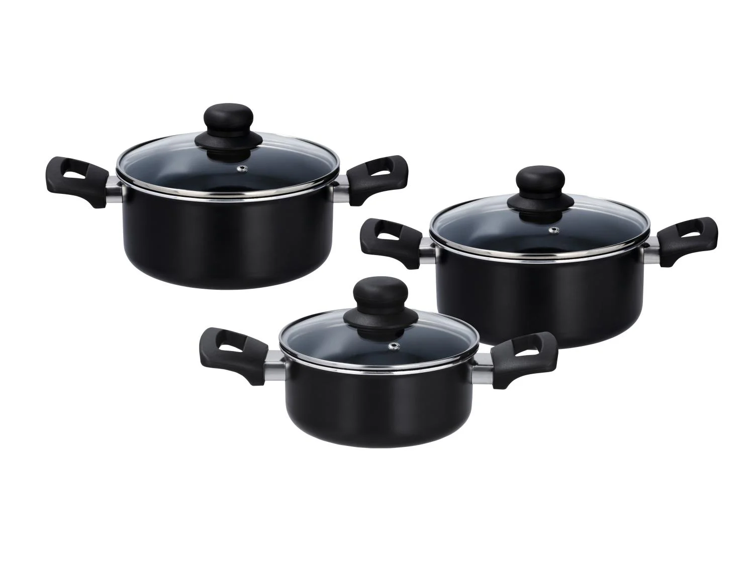Set de faitouts en aluminium avec couvercles, 3 pièces - Image 9