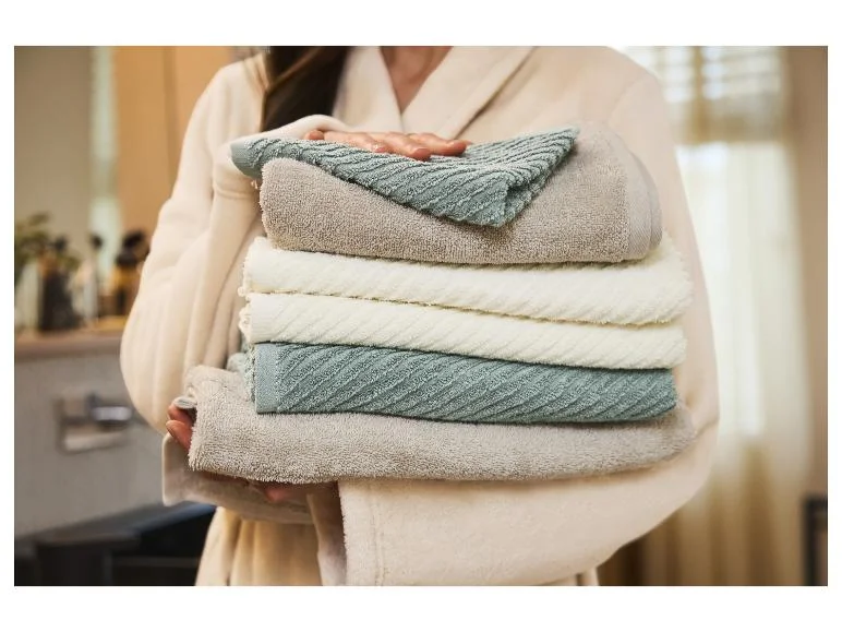 Lot de 2 serviettes de toilette en éponge, 50 x 100 cm — SKU XQ8GKUEXFCB52G2J7 - Image 8